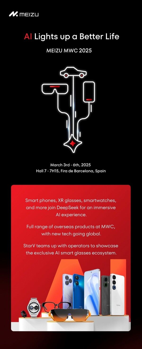 De MWC 2025-poster van Meizu. (Bron: Meizu)