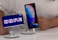 De demonstratievideo laat zien hoe de niet nader genoemde smartphone 10% opladen bereikt in 23 seconden, voordat het 17% bereikt in slechts 35 seconden. (Afbeeldingsbron: 91Mobiles x @OnLeaks)