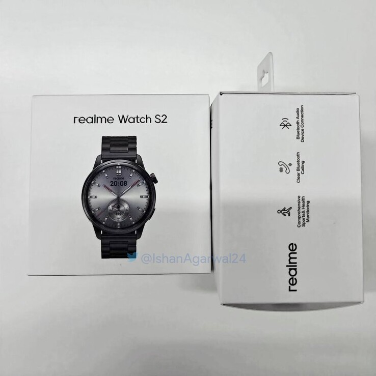 De vermeende doos van de Realme Watch S2. (Bron: Ishan Agarwal via Twitter/X)