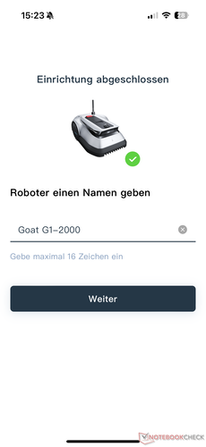 Geef de robot grasmaaier een naam