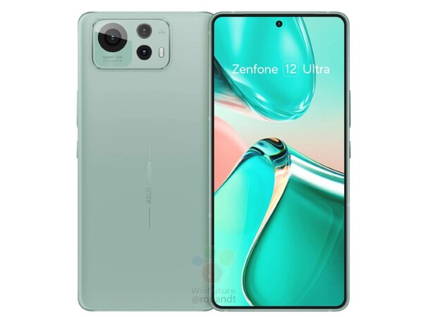 De Zenfone 12 Ultra zal verkrijgbaar zijn in drie kleuren, waaronder groen. (Afbeeldingsbron: Winfuture)