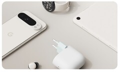 De nieuwe 45 W-oplader van Google wordt waarschijnlijk op 13 augustus gelanceerd, samen met de Pixel 9 Pro XL, Pixel Watch 3 en andere nieuwe Pixel-apparaten. (Afbeeldingsbron: Google via @MysteryLupin)