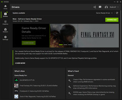 Nvidia GeForce Game Ready Driver 561.09 update notes in de Nvidia app (Afbeeldingsbron: Eigen)