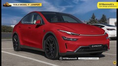 Model Y Juniper vernieuwd concept render (Afbeelding bron: NYMammoth/YT)