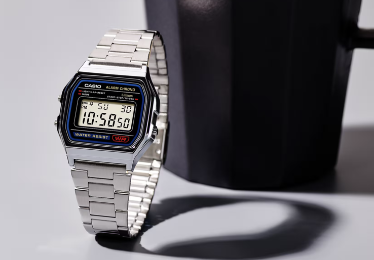 Het Casio A158WA-1 polshorloge. (Afbeeldingsbron: Casio)