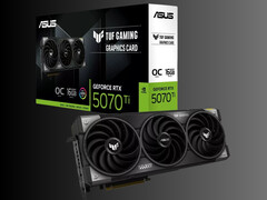 Asus GeForce RTX 5070 Ti Tuf O16G notering (Afbeeldingsbron: TopAChat)