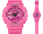 Het Casio G-Shock GMA-S110BE-4A limited edition Barbie-horloge werkt op een CR1220 batterij, met een geschatte batterijlevensduur van 2 jaar (Afbeelding bron: Casio)