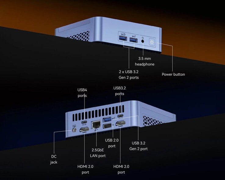 De connectiviteit van de Geekom AX8 Pro (Bron: Geekom)