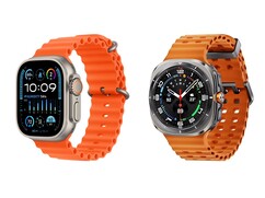 Links: Apple Watch Ultra 2 | Rechts: Samsung Galaxy Watch Ultra (Afbeeldingsbron: Apple, Samsung)