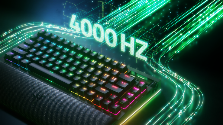 Het toetsenbord ondersteunt een pollingsnelheid van 4.000 Hz voor ultrasnel reagerende invoer. (Afbeeldingsbron: Razer)