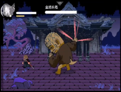 Een snapshot van de door fans gemaakte Black Myth: Wukong 2D pixelversie. (Afbeeldingsbron: 火山哥哥 via bilibili.com) 