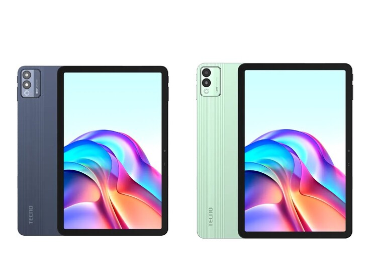 De Tecno Megapad 11 in Starfall Grey en Vitality Green. (Afbeeldingsbron: Tecno)