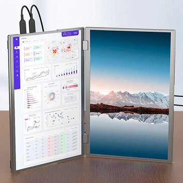 De twee monitoren kunnen in pivotmodus worden gebruikt. (Afbeeldingsbron: Bsconn)
