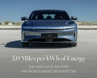 De nieuwe Lucid Air legt 420 mijl af met een 84 kWh batterij (Afbeelding bron: Lucid)