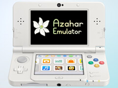 Nintendo 3DS-emulator Azahar-logo op 3DS-consolescherm