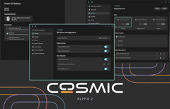 De System76 Cosmic Alpha 2 update introduceerde een heleboel bruikbaarheids- en aanpassingswijzigingen aan de prille desktopomgeving. (Afbeeldingsbron: System76 - bewerkt)