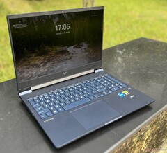 Nvidia&#039;s GeForce RTX 5060 en RTX 5050 GPU&#039;s zullen een toekomstige HP Victus 16 gaming-laptop aandrijven die hier is afgebeeld (bron: Notebookcheck)