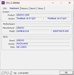 CPU-Z moederbord