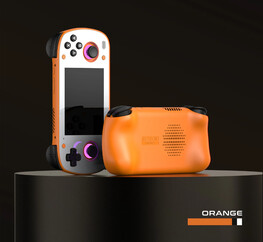 Het officiële oranje ontwerp van Retroid voor de Pocket Mini. (Afbeeldingsbron: Retroid)