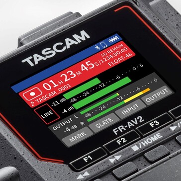 De FR-AV2 recorder heeft een helder 2" LCD-kleurenscherm. (Afbeeldingsbron: TASCAM)