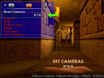 Tomb Raider IV-VI Remastered Flyby-cameramaker (Beeldbron: Sony PlayStation)