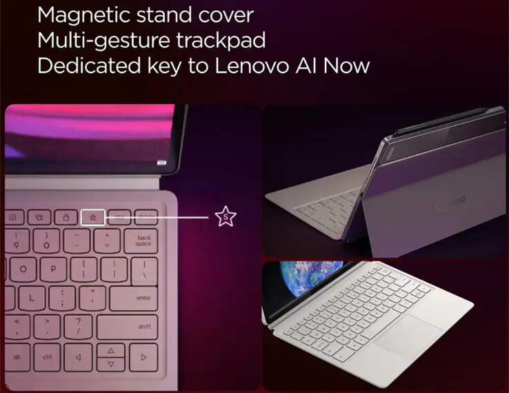 Het toetsenbordaccessoire van Lenovo heeft een groot trackpad en typische Yoga-stijl toetsenblokjes. (Afbeeldingsbron: Lenovo)