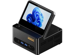 De G-Flip mini PC is uitgerust met een opvouwbaar scherm (Afbeelding bron: Aoostar)