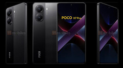 Een render van de &quot;POCO X7 Pro&quot;. (Afbeeldingsbron: 91Mobiles)