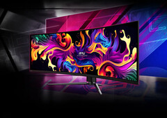 De MPG 491CQP is een van de 49-inch QD-OLED-monitoren met 1440p resoluties en 144 Hz verversingssnelheid. (Afbeeldingsbron: MSI)