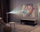 De LG PF600U combineert luidsprekers, een sfeerlamp en een projector met FHD-resolutie in één apparaat. (Afbeeldingsbron: LG) 