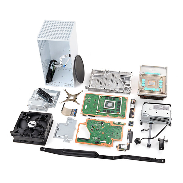 Beschikbare onderdelen voor de Xbox Series S en Series X consoles zijn moederborden, Wi-Fi-boards en shells. (Afbeeldingsbron: iFixit)