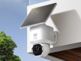 De Anker Eufy SoloCam E42 (afbeelding) kan continu opnemen als hij via een kabel van stroom wordt voorzien en ondersteunt opladen op zonne-energie met het afneembare SolarPlus 2.0-paneel van Eufy. (Afbeeldingsbron: Amazon/Anker)