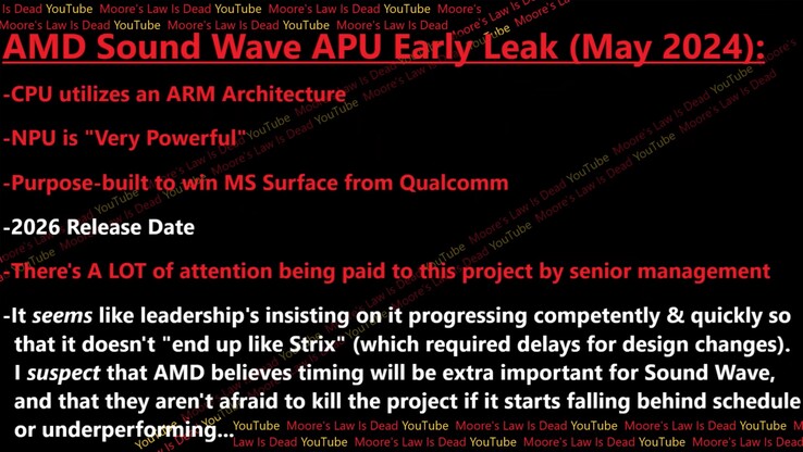 AMD Sound Wave ARM APU gelekt. (Bron: De Wet van Moore is dood)