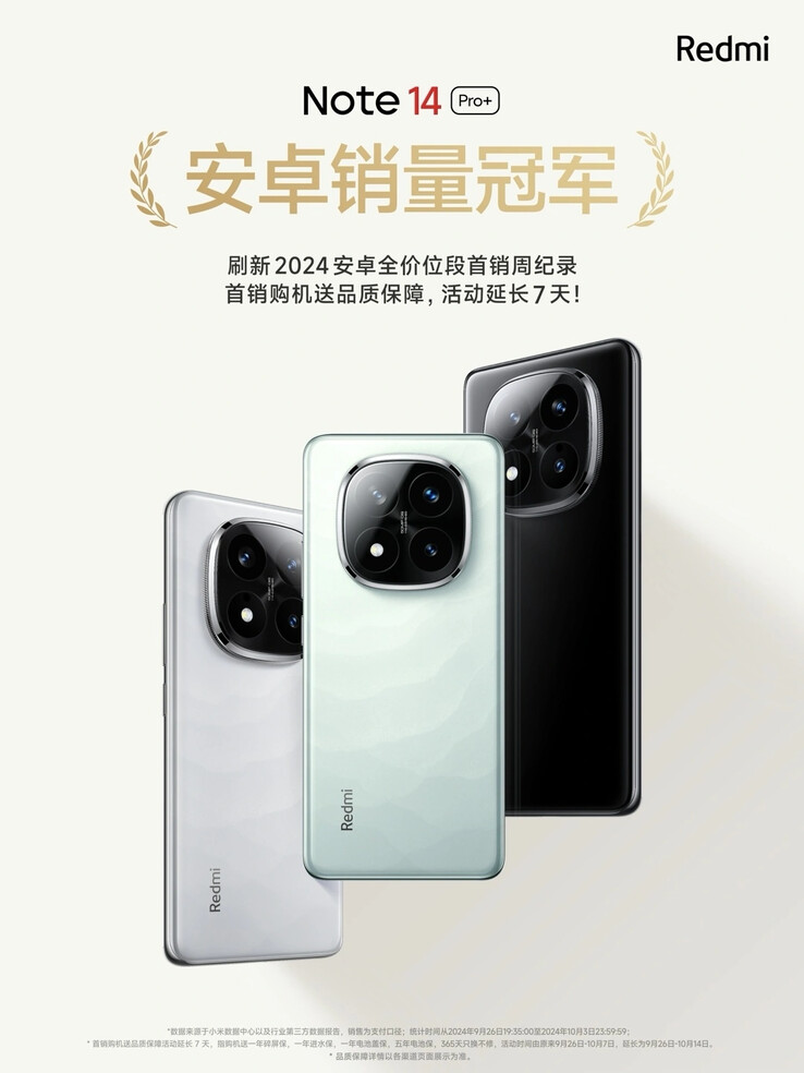 De Note 14 Pro-serie scoort blijkbaar in 2024. (Bron: ITHome)