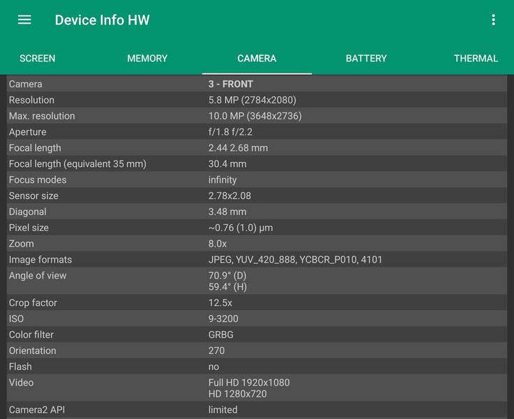 De Sony IMX564. (Afbeeldingsbron: Notebookcheck)