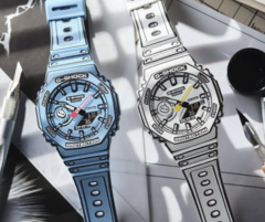 Casio Manga GA-2100MNG-serie heeft twee horloges, één in blauw en één in wit. (Afbeeldingsbron: Casio)