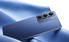 De Realme P3x 5G heeft een modern ontwerp met een plat frame en een optionele achterkant met leertextuur. (Afbeeldingsbron: Realme)