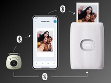 De twee afdrukstanden van de Instax Pal (Afbeelding Bron: Fujifilm)