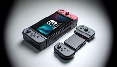 Onofficiële render van Nintendo Switch 2 Joy-Cons (Afbeeldingsbron: gegenereerd met DALL-E 3)