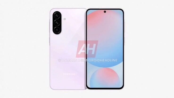 Uitgelekte render van de Galaxy A56 onthult een nieuw ontwerp van de cameramodule. (Afbeeldingsbron: Android Headlines)