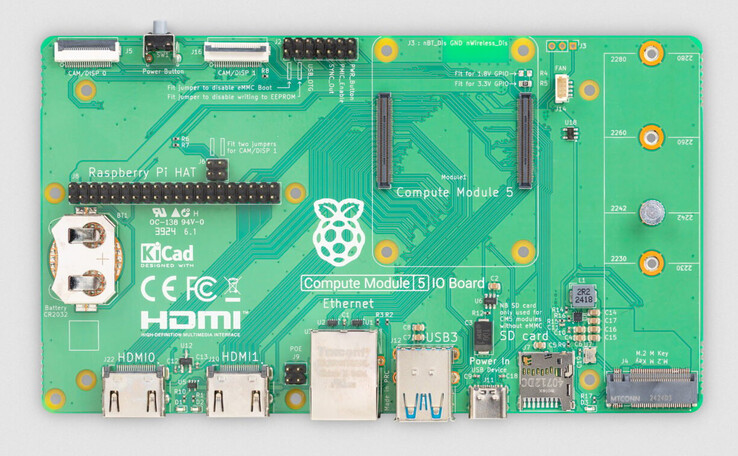 Raspberry Pi CM5 I/O-bord. (Afbeeldingsbron: Raspberry Pi)