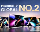 Hisense verklaart zichzelf de nummer 2 op de TV-markt - alweer. (Afbeeldingsbron: Hisense)