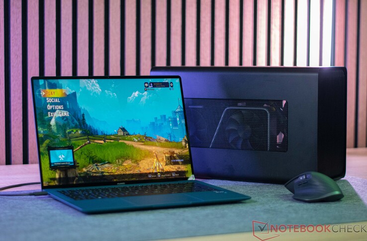 De MateBook X Pro 2023 met Razer Core X en GeForce RTX 3060 Ti