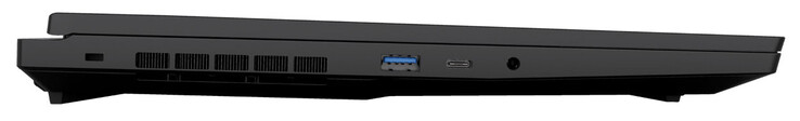 Linkerkant: Sleuf voor kabelslot, USB 3.2 Gen 1 (USB-A), USB 3.2 Gen 1 (USB-C), audio-combo
