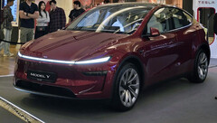 Nieuwe Tesla Model Y in Ultra Red kleur (Afbeeldingsbron: Sawyer Merritt/X)