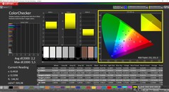 CalMAN ColorChecker (profiel: Native, doelkleurruimte: P3)