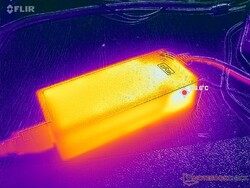 AC-adapter bereikt meer dan 39 C bij zware belastingen