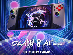 De Claw 8 AI+ is een van de weinige gaming-handhelds met een 8-inch scherm. (Afbeeldingsbron: MSI)