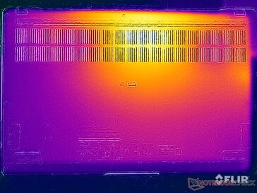 Stresstest oppervlaktetemperaturen (onderkant)