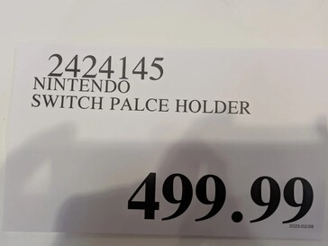 Costco Switch 2 uitgelekte placeholder (Afb. bron: Famiboards)